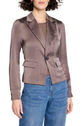 Nic+Zoe Day Gloss Tuxedo Jacket in Cocoa at Nordstrom Rack, Size Xx-Large