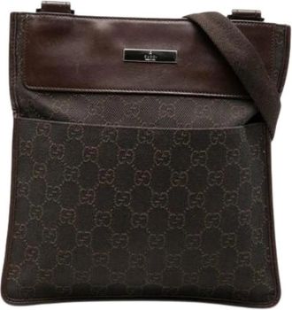 Gucci Pre-owned Cross Body Bag - Dames - Vintage Schoudertas - Bruin - ONE Size - Leer - Vintage