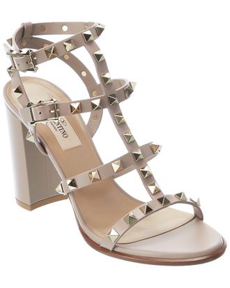 Valentino Rockstud Caged 90 Leather Ankle Strap Sandal