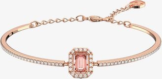 Swarovski Millenia Rose Gold Tone Plated Pink & White Crystal Bangle 5620555