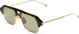 Thom Browne Zonnebril met rond montuur - unisex - Zonnebrillen - Veelkleurig - 54 MM - Accessoires