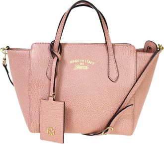 Gucci Swing Pink Leather Handbag (Pre-Owned)