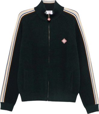 Casablanca Waffle Knit Zip Cardigan - Heren - Vesten - Blauw - M - Truien & Vesten