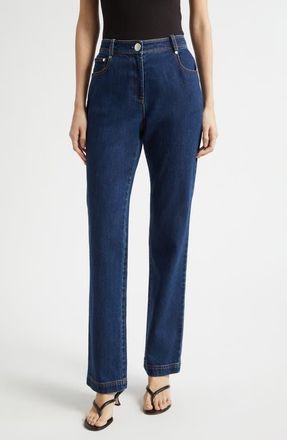 Toccin Cynthia High Waist Cigarette Jeans in Mid Wash at Nordstrom, Size 00