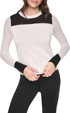 DKNY Colorblock Sweater in Ivory/black at Nordstrom, Size X-Small