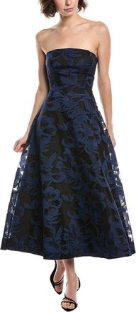 Theia Laurie Jacquard Midi Dress