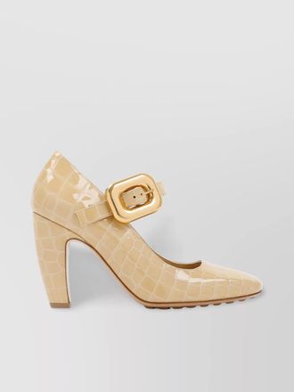 Bottega Veneta mostra croc leather mary jane pump