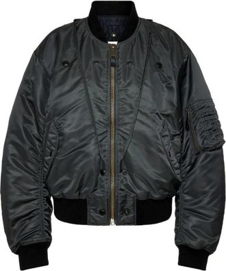 Maison Margiela Nylon Bomberjack - Dames - Bomber jackets - Groen - XS - Nylon - Jassen