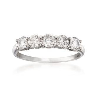 Ross-Simons Diamond 5-Stone Ring in 14kt White Gold