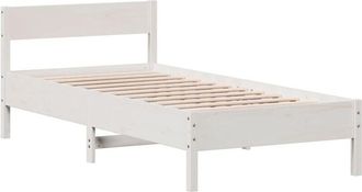 vidaXL Vidaxl - Estructura De Cama Sin Colch&oacute;n Madera Maciza Blanca 90x190 Cm