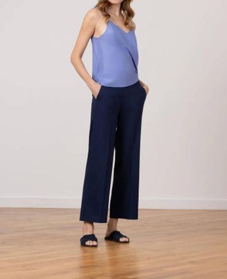Avenue Montaigne Grace Cropped Trouser In Navy