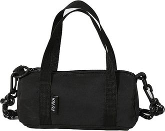 Generic Nylon Cylinder Bag for Women, Ladies Tote Bag Handbag Cross Body Bags Cylindrical with Comfortable Handles (black)