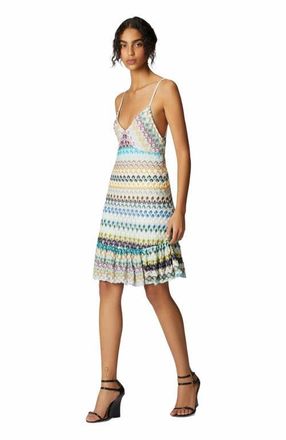 Missoni Sleeveless Mini Dress With Lace Tiered Skirt in Multicoloured at Nordstrom, Size 40 It