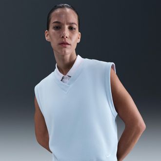 Nike Womens V-Neck Golf Vest in Blue | IH0939-441