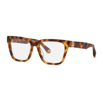 Roberto Cavalli Eyeglasses Square Full Rim, Havana Frame And Clear Demo Lenses Lens Vrc026M02Bp