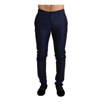 Dolce & Gabbana Heren, Broeken, Blauw, Maat: S Wol