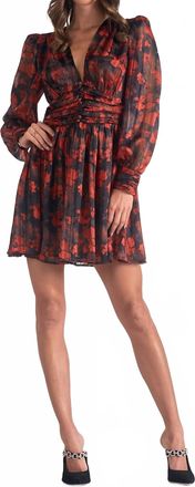 Elan Floral Mini Dress In Red