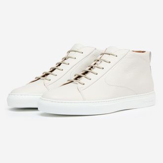 Oliver Sweeney Mens Deer Leather Cupsole Trainers - White - Size UK 8.5