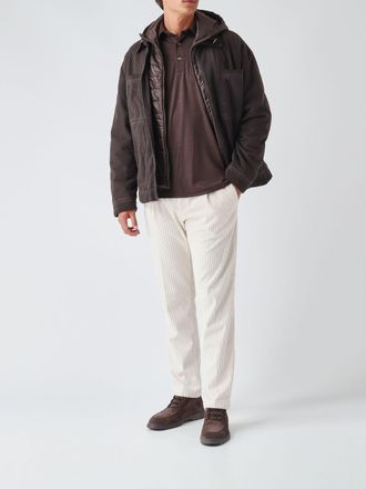 Herno Giacca a camicia in cotone con imbottitura sintetica e zip