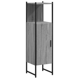 vidaXL Armario De Ba&ntilde;o Madera De Ingenier&iacute;a Gris Sonoma 33x33x120,5 Cm Vidaxl