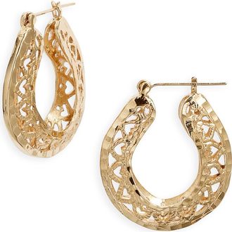CHILD OF WILD Lovers Club Hoop Earrings in Gold at Nordstrom