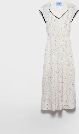 Prada Floral print pongé dress