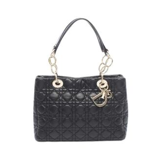 Dior Pre-owned Cannage Lambskin Tote Bag - Dames - Pre-owned - Zwart - Maat: ONE Size Leer