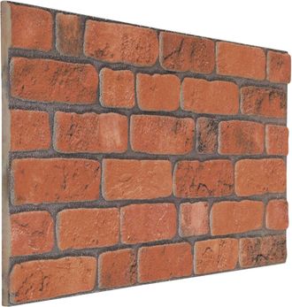 vidaXL Paneles De Pared 10 Uds. 100 X 50 Cm Terracota Espuma Eps Vidaxl