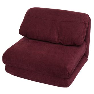 Hhg Hhg - Nunca Usado] Sill&oacute;n Cama 515, Sof&aacute; Cama Funcional Sill&oacute;n Plegable Sill&oacute;n Reclinable, Tela/textil, Burdeos