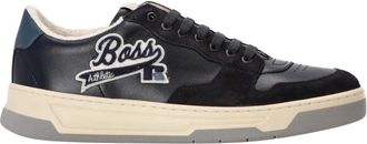 HUGO BOSS Ecm 055 Sneaker - Heren - Sneakers - Blauw - 45 EU - Leer - Schoenen