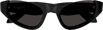 Alaia Aa0076s Cat-Eye Sunglasses in Glossy Black Recycled Acetate