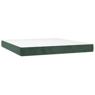 vidaXL Vidaxl - Colch&oacute;n Muelles Ensacados Terciopelo Verde Oscuro 160x200x20 Cm