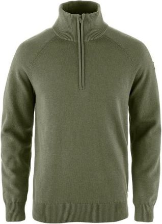Fj&auml;llr&auml;ven &Ouml;vik Lite Half Zip Wollpullover f&uuml;r Herren | oliv