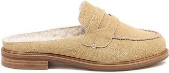 Kelsi Dagger Faux Fur Lock Loafer Mules
