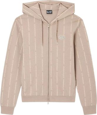 Emporio Armani Crewneck Sweatshirt - Heren - Vesten met rits - Bruin - L - Katoen - Hoodies & sweatvesten