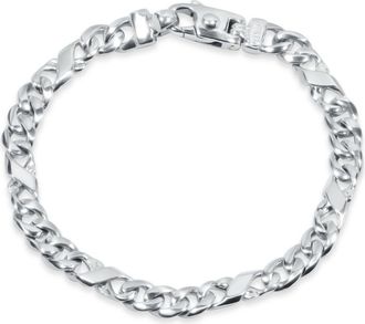 Pompeii3 Mens Link 14k Gold (26gram) or Platinum (42gram) 7.5mm Bracelet 8.5