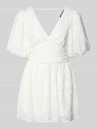 Gina Tricot Minikleid mit Ballon&auml;rmeln in Offwhite, Gr&ouml;&szlig;e XL