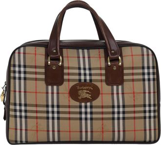 Burberry Beige Canvas Travel Bag (Pre-Owned)