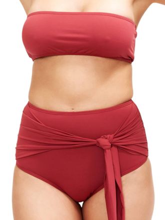 Sauipe Swimwear Giovanna High Waisted Bottom In Terracotta