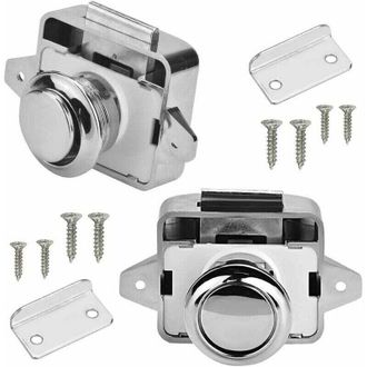 OEM 2 Pestillos De Presi&oacute;n, Cerraduras Para Muebles De Caravana, Cerraduras De Pomo Met&aacute;lico, Cerraduras De Caj&oacute;n De Presi&oacute;n, Cerraduras Para Muebles - Cr