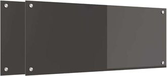 vidaXL Salpicadero De Cocina 2 Pcs Gris Oscuro 100 X 40 Cm Vidaxl