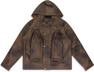 Who Decides War by Ev Bravado GREEN CLASSIC LEATHER JACKET