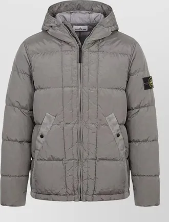 Stone Island down hooded puffer jacket