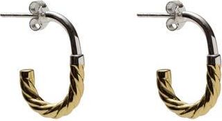 Argento Vivo Textured Hoop Earrings in Gold/Silver at Nordstrom Rack