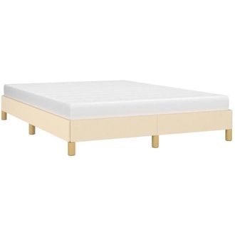 vidaXL Cama Sin Colch&oacute;n Tela Color Crema 160x200 Cm Vidaxl