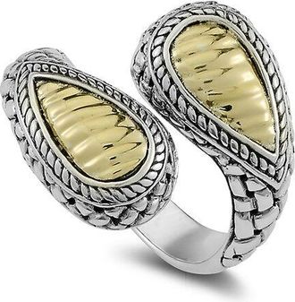 Samuel B. 18K & Silver Bypass Ring