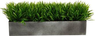 Nearly Natural Wild Grass Artificial Plant In Metal Planter