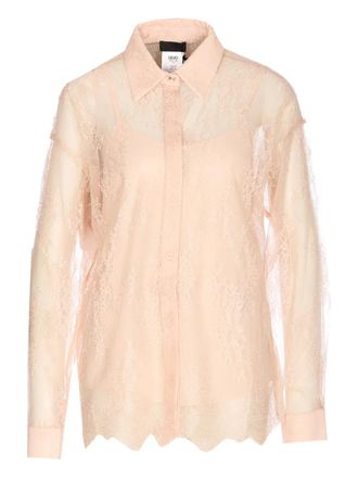 Liu Jo all-over-lace button-fastening shirt - Pink