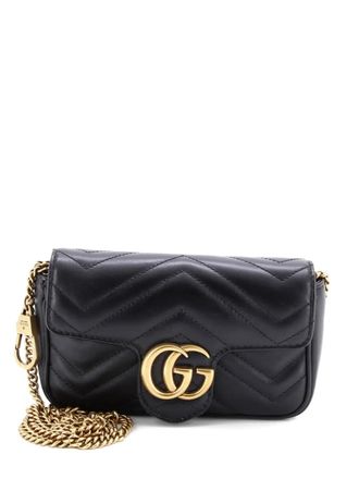 Gucci GG Marmont Flap Bag Matelasse Leather Super Mini crossbody bag - Nero