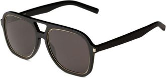 Saint Laurent Mens Black Aviator Sunglasses SL602RIM 001
